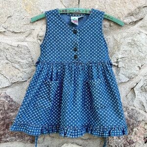 Little girl radishes & roses denim dress size 4